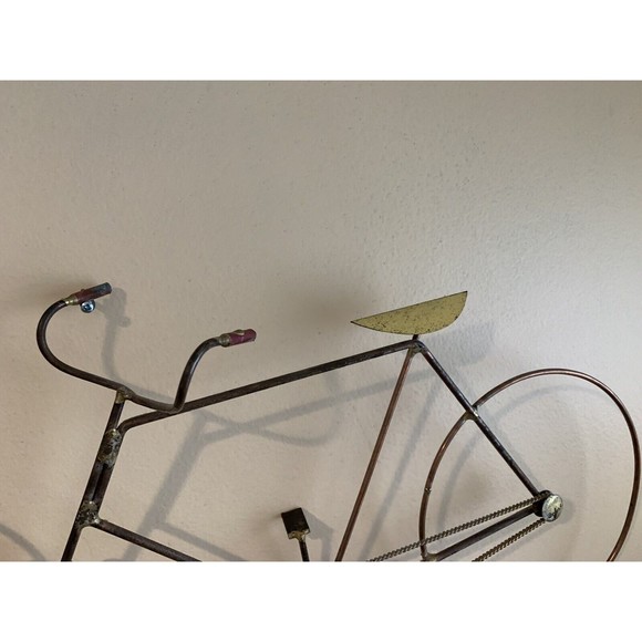 CURTIS JERE BICYCLE WALL SCULPTURE METAL WORK MODERN VINTAGE HANDMADE RARE - Picture 10 of 10
